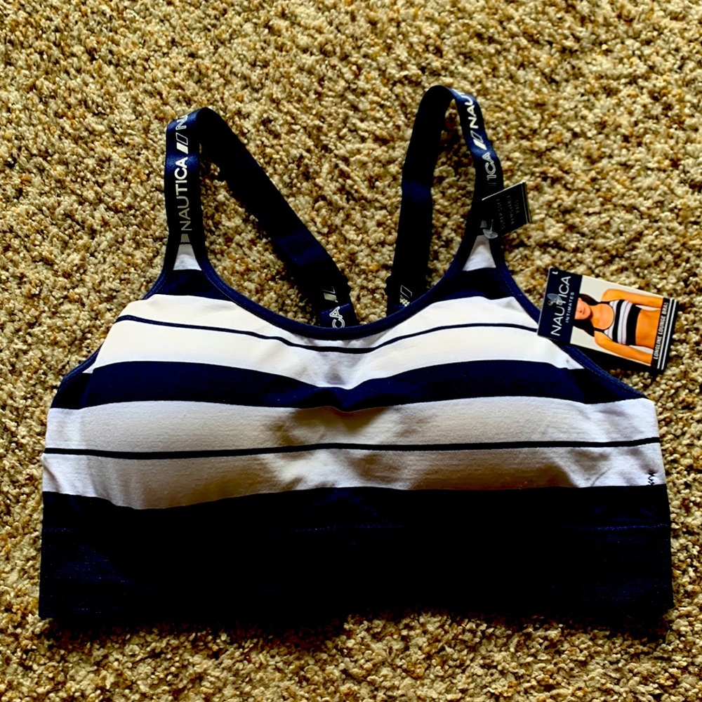Nautical Longline Lounge Bra NWT